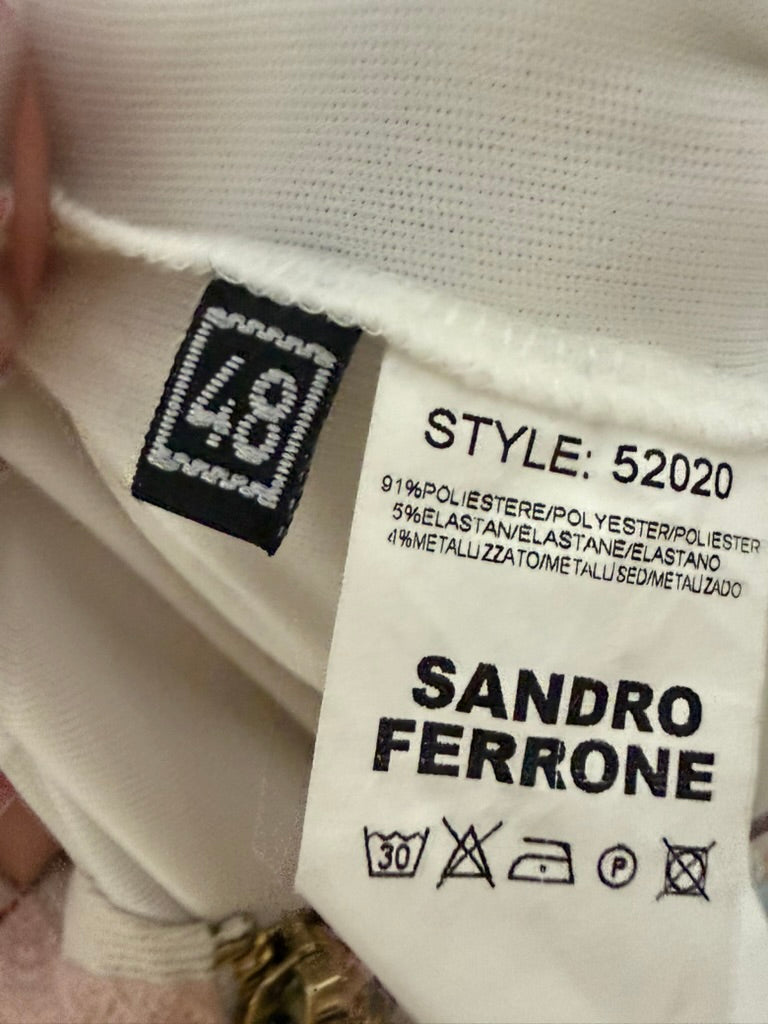 Sandro Ferrone - Jurk - mouwloos, gestreept patroon, knielengte - XL