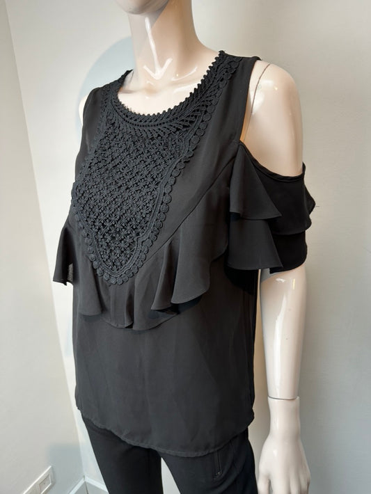 Unika offshoulder zwarte top maat M