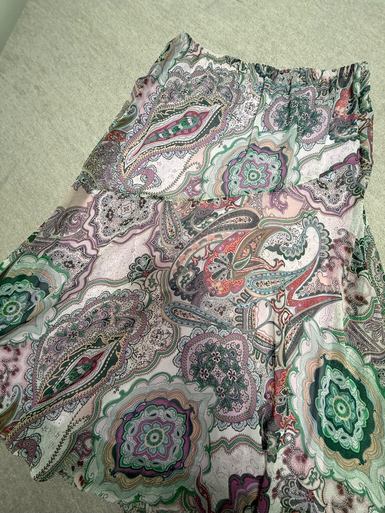 GERRY WEBER - Rok - paisleyprint, A-lijn, elastische tailleband