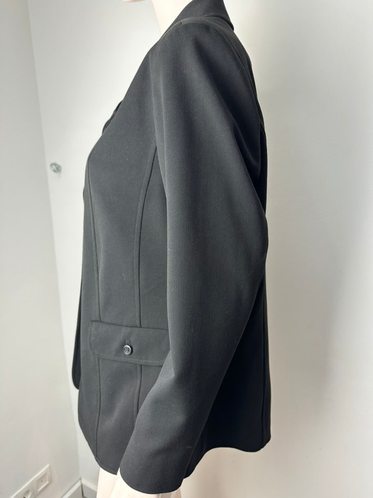 Paola! - Blazer - zwart, getailleerd, langer model, maat L