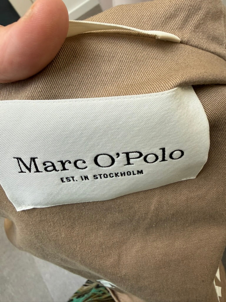 Marc O'Polo - Jas - beige, hoge kraag, drukknoopsluiting maat 38