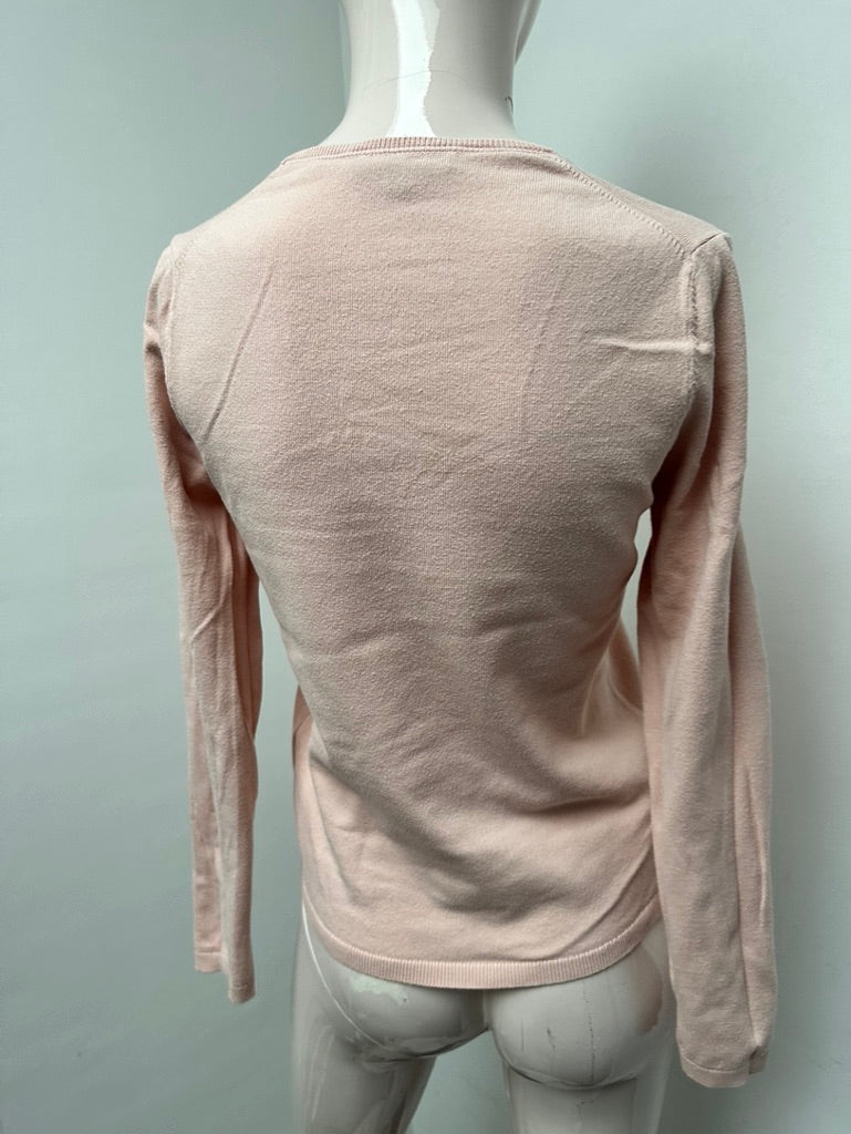 Tommy Hilfiger - Trui - roze, V-hals, fijngebreid - XS