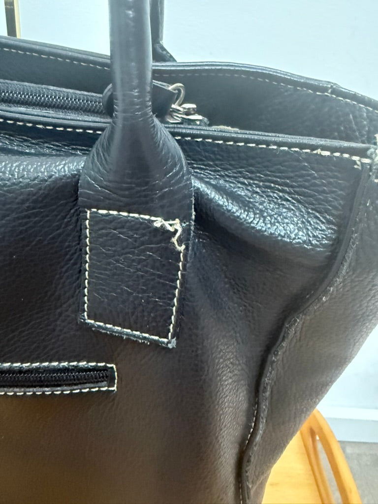 Made In Italy Tas Zwart leder