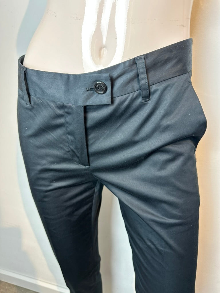 MOSCHINO CHEAPANDCHIC - Broek - zwart, slanke pasvorm, lichte glans - S