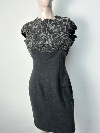 Blumarine wollen grijze jurk maat 38 (IT44)