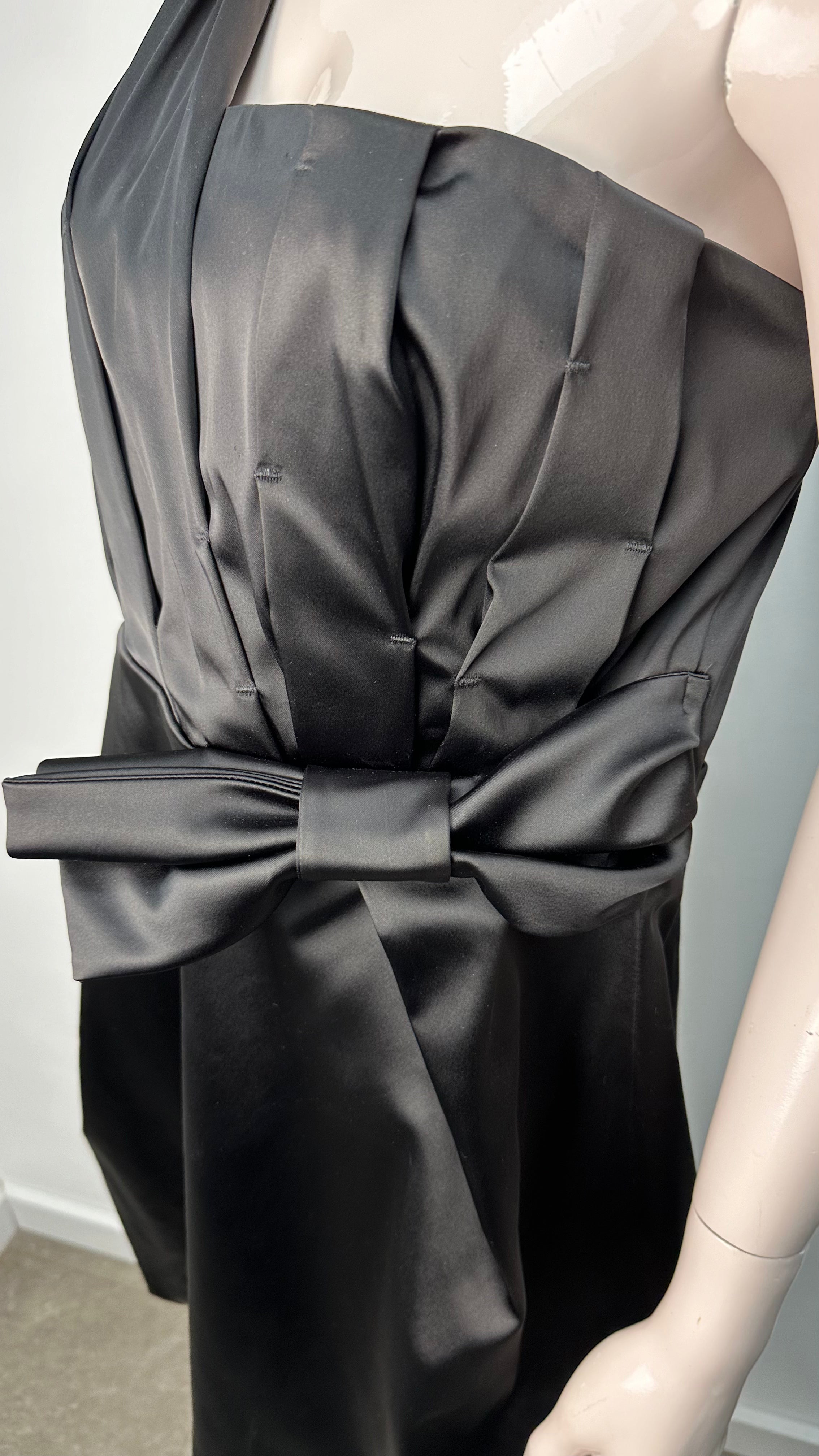 Pinko zwarte party dress asymmetrisch maat 38