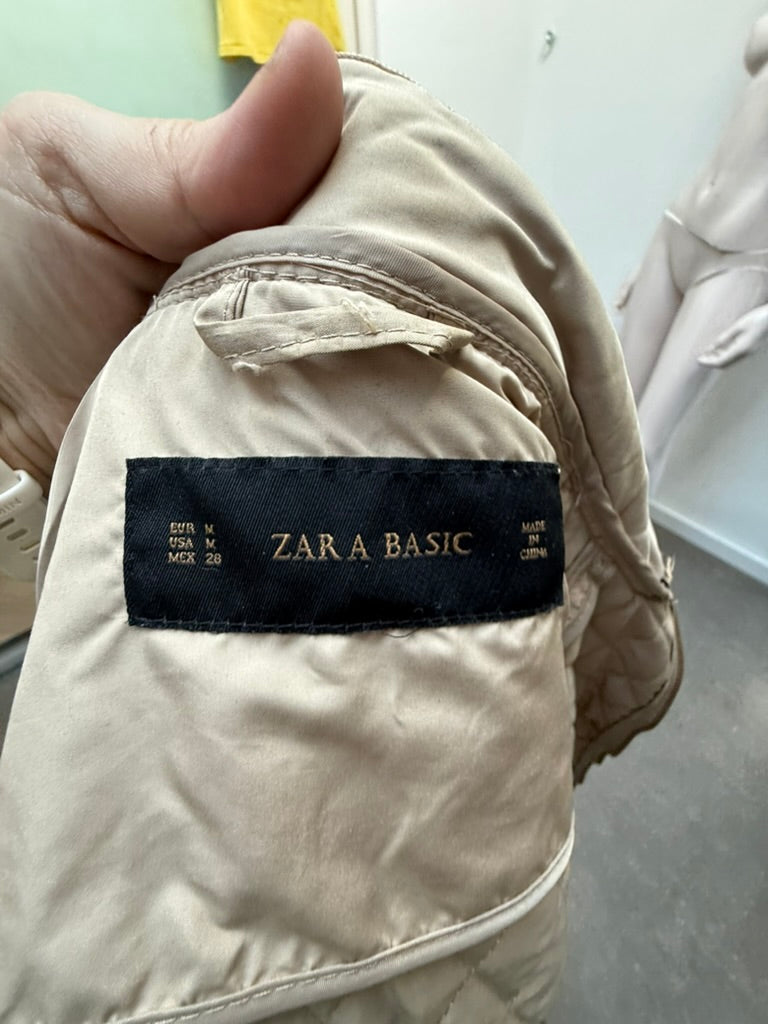 ZARA Jasje doorstikt maat M Beige