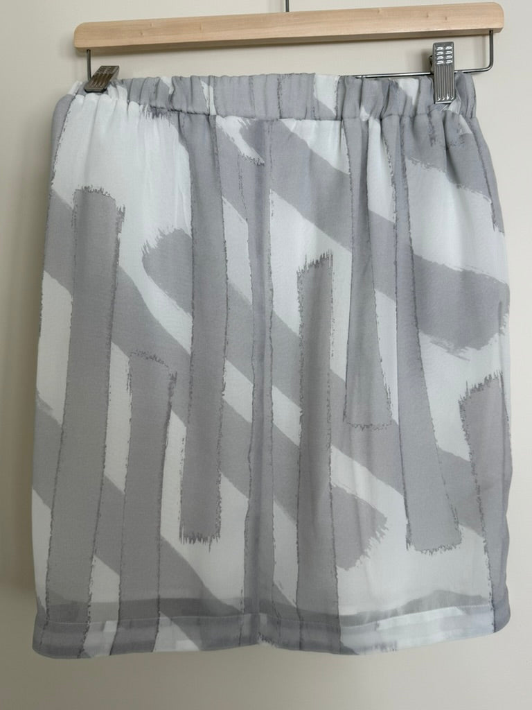 Calvin Klein Jeans - Rok - abstract grafisch patroon, elastische tailleband, plissé-details - S