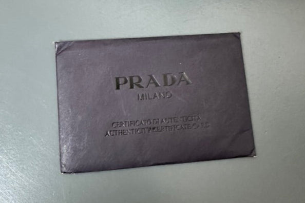Prada vintage schoudertas crème leder