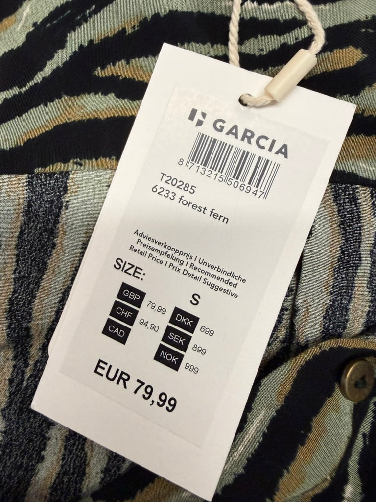 Garcia - Jurk - zebraprint, midi-lengte, ceintuur - S
