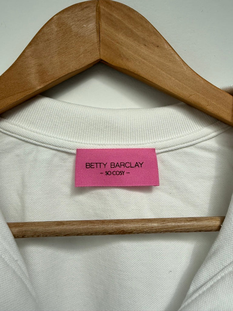Betty Barclay - Polo - wit, V-hals, zonder knopen - S