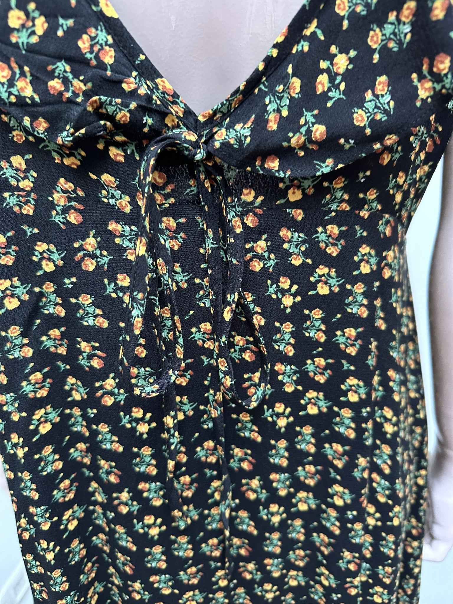 Colourful Rebel lange jurk zwart/geel maat XL