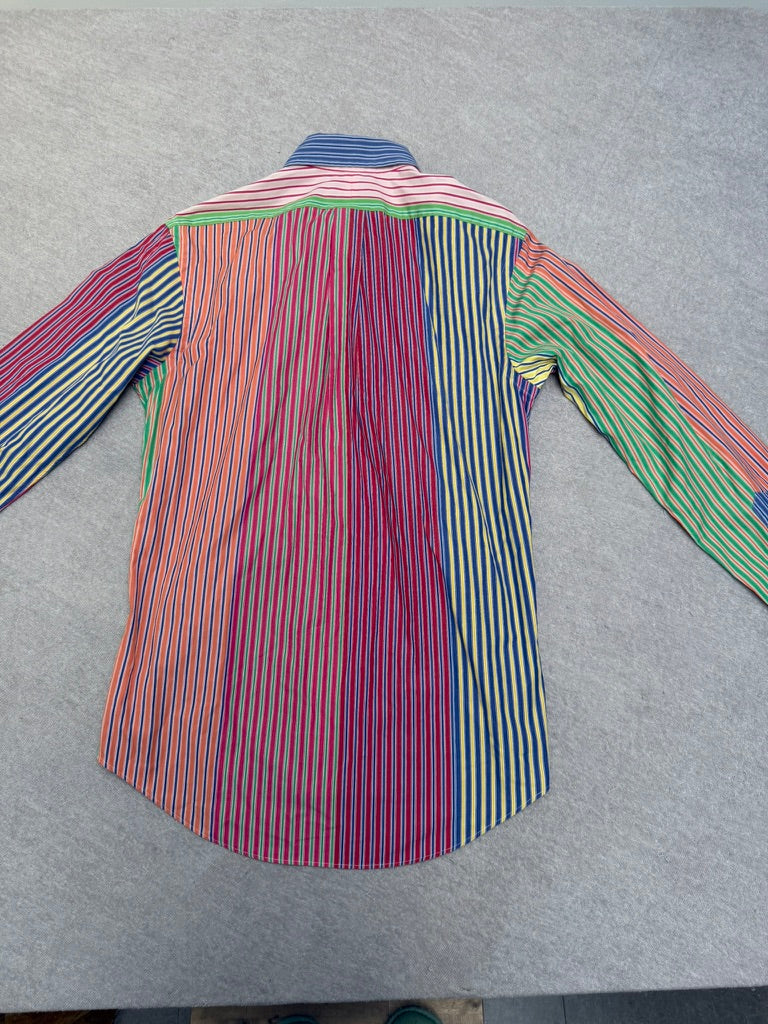 Polo Ralph Lauren Custom Fit Gestreept Overhemd Multicolor –  Blouse Maat M – 100% Katoen