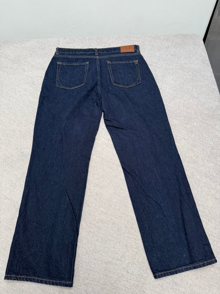 COJ Cup of Joe Denim Elodie Wide Straight Jeans W30 L30 – Donkerblauwe Raw Denim Jeans