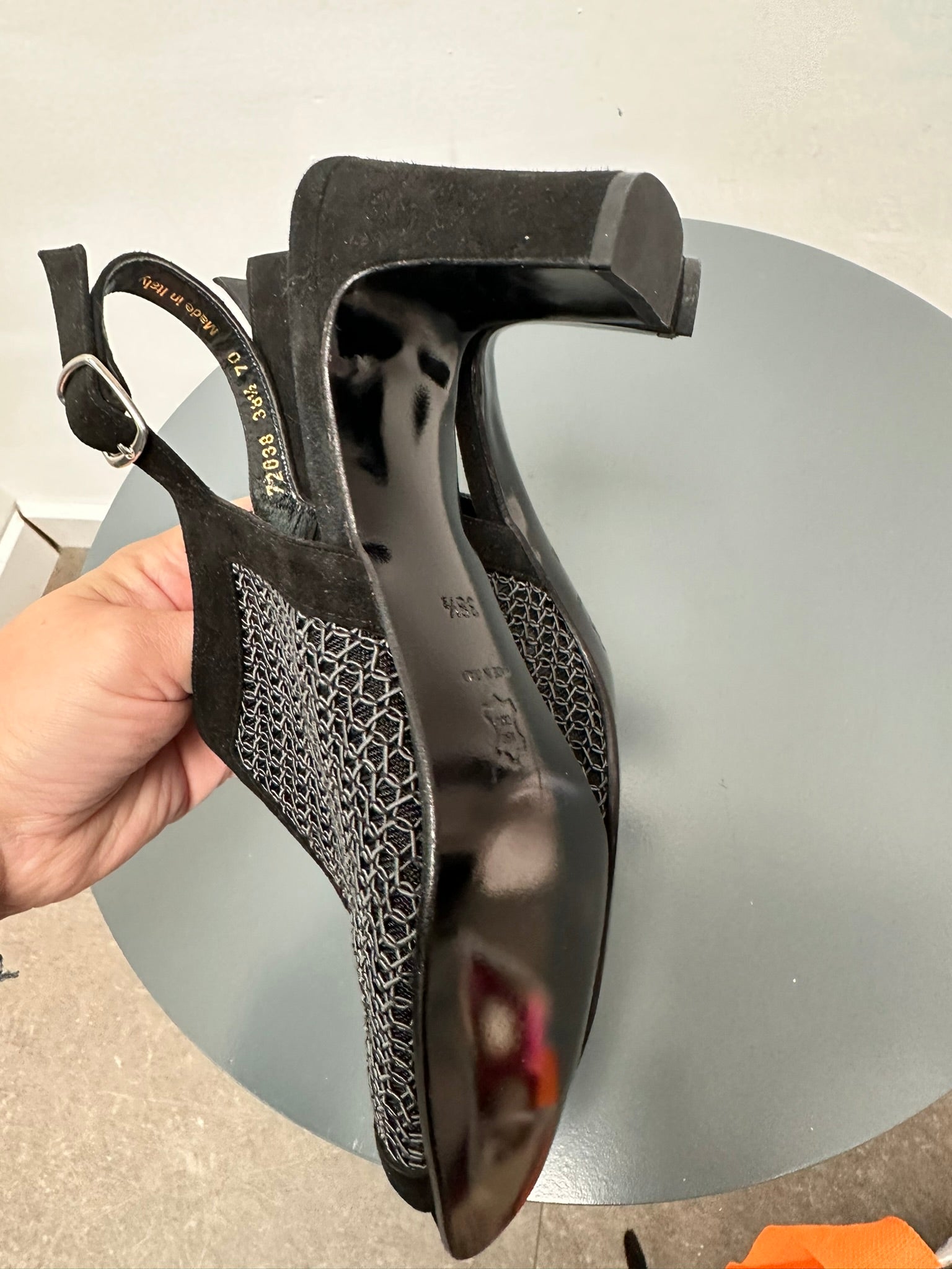 Ballin peeptoe Pumps maat 38,5 zwart