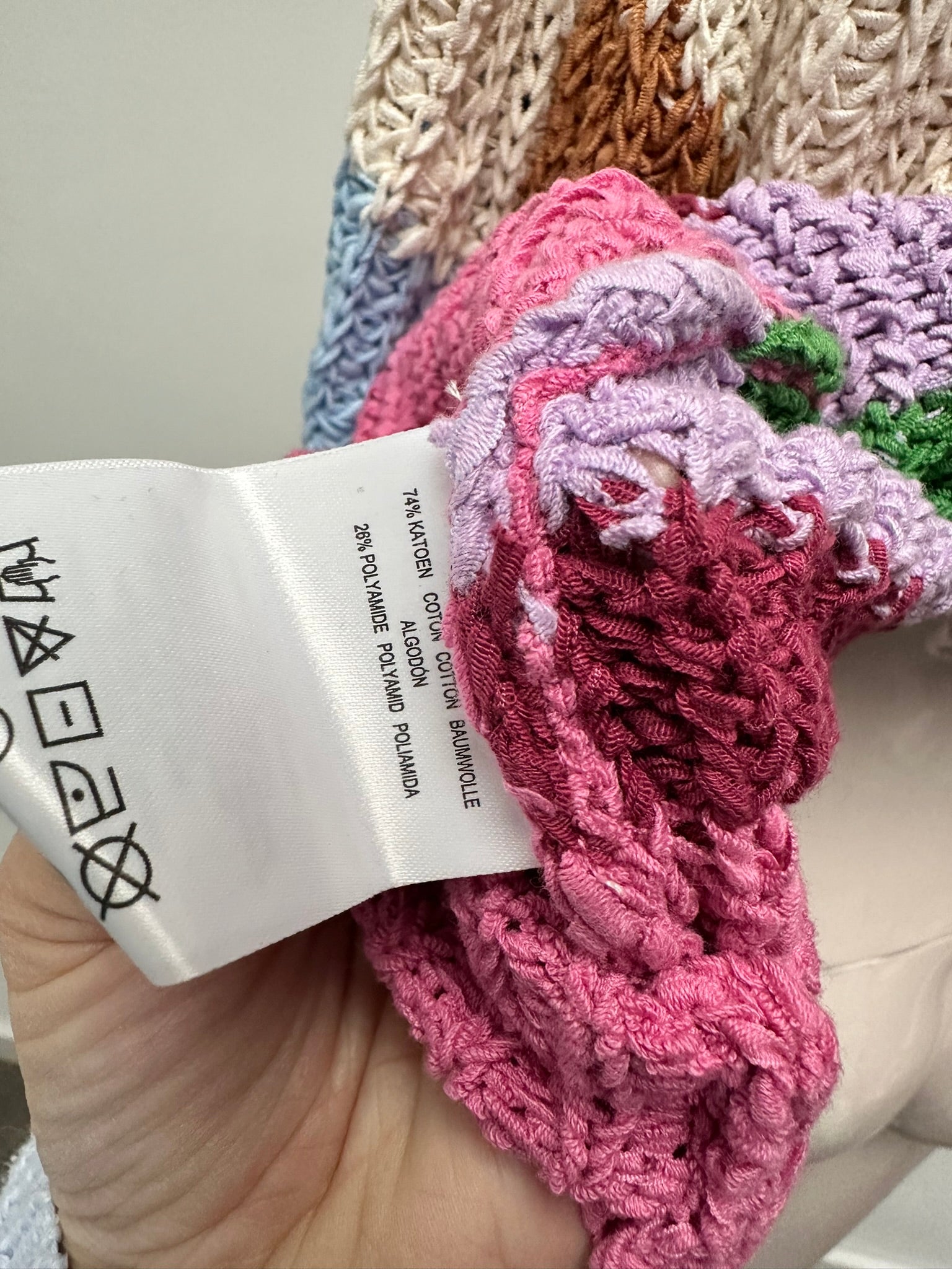 Caroline Biss gebreide trui met kleurvlakken maat 36