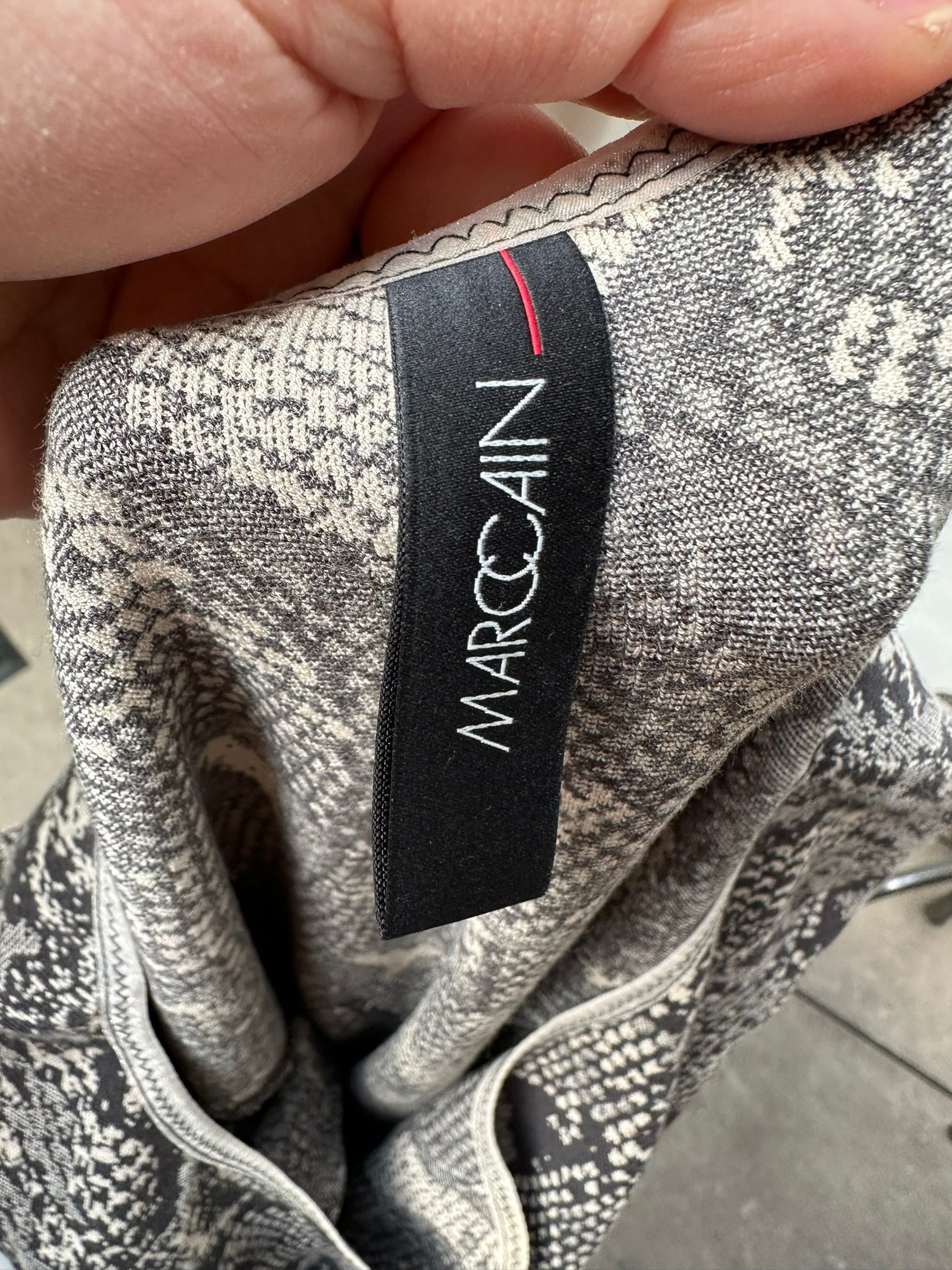 Marc Cain Jurk maat N3 zwart, beige