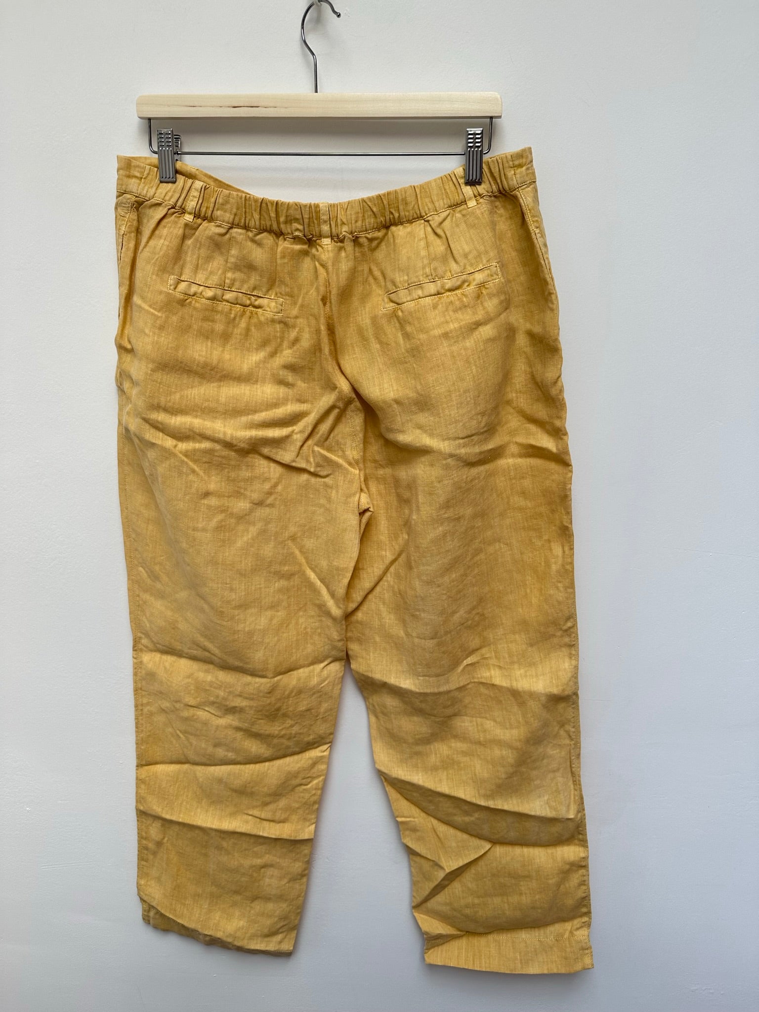 Marina Rinaldi gele linnen broek maat 44