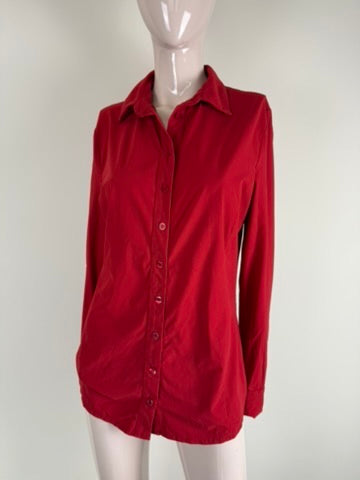 HART by Helena hart - Blouse - rood, klassieke kraag, knoopsluiting - M