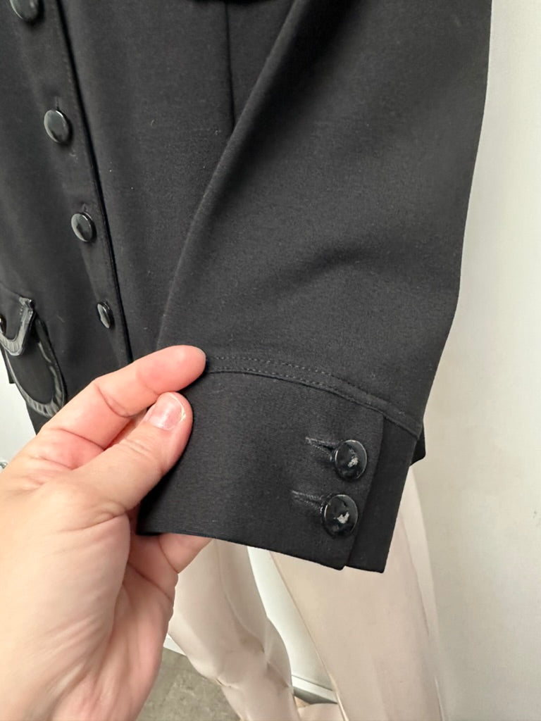 Gerard Darel - Blazer - zwart, ronde hals, knoopsluiting - L