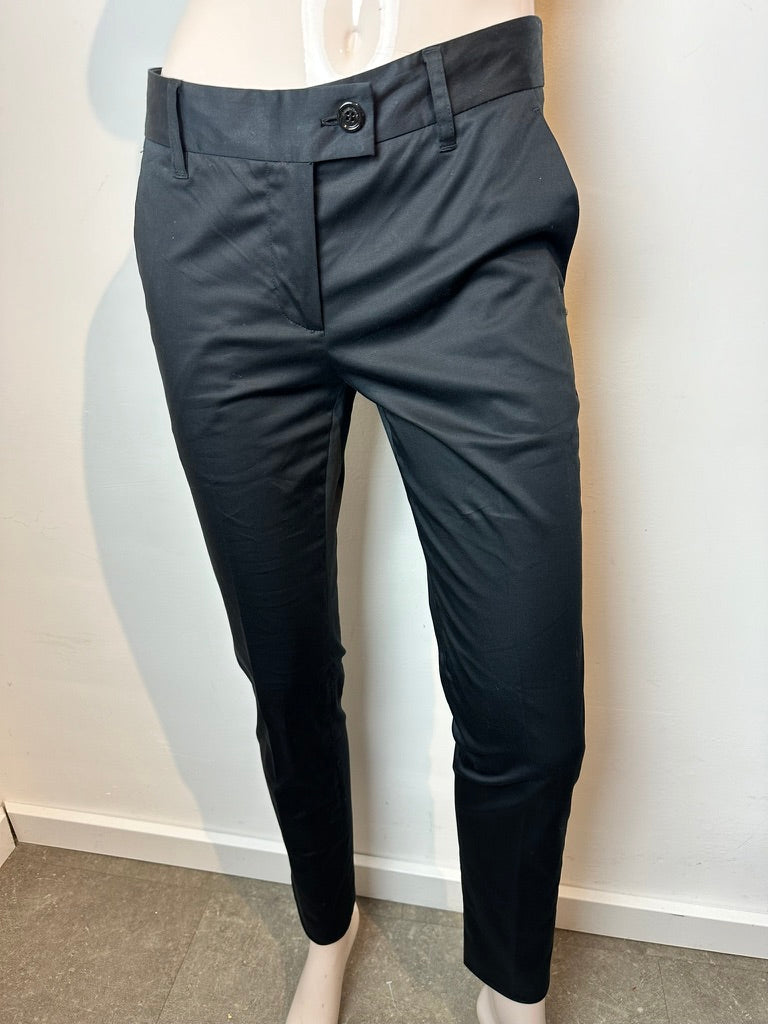 MOSCHINO CHEAPANDCHIC - Broek - zwart, slanke pasvorm, lichte glans - S