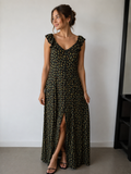 Colourful Rebel lange jurk zwart/geel maat XL