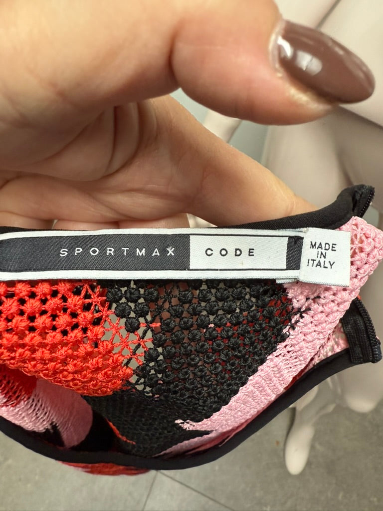 SPORTMAX CODE - Top - geometrisch ruitpatroon, grofgebreid, mouwloos - M
