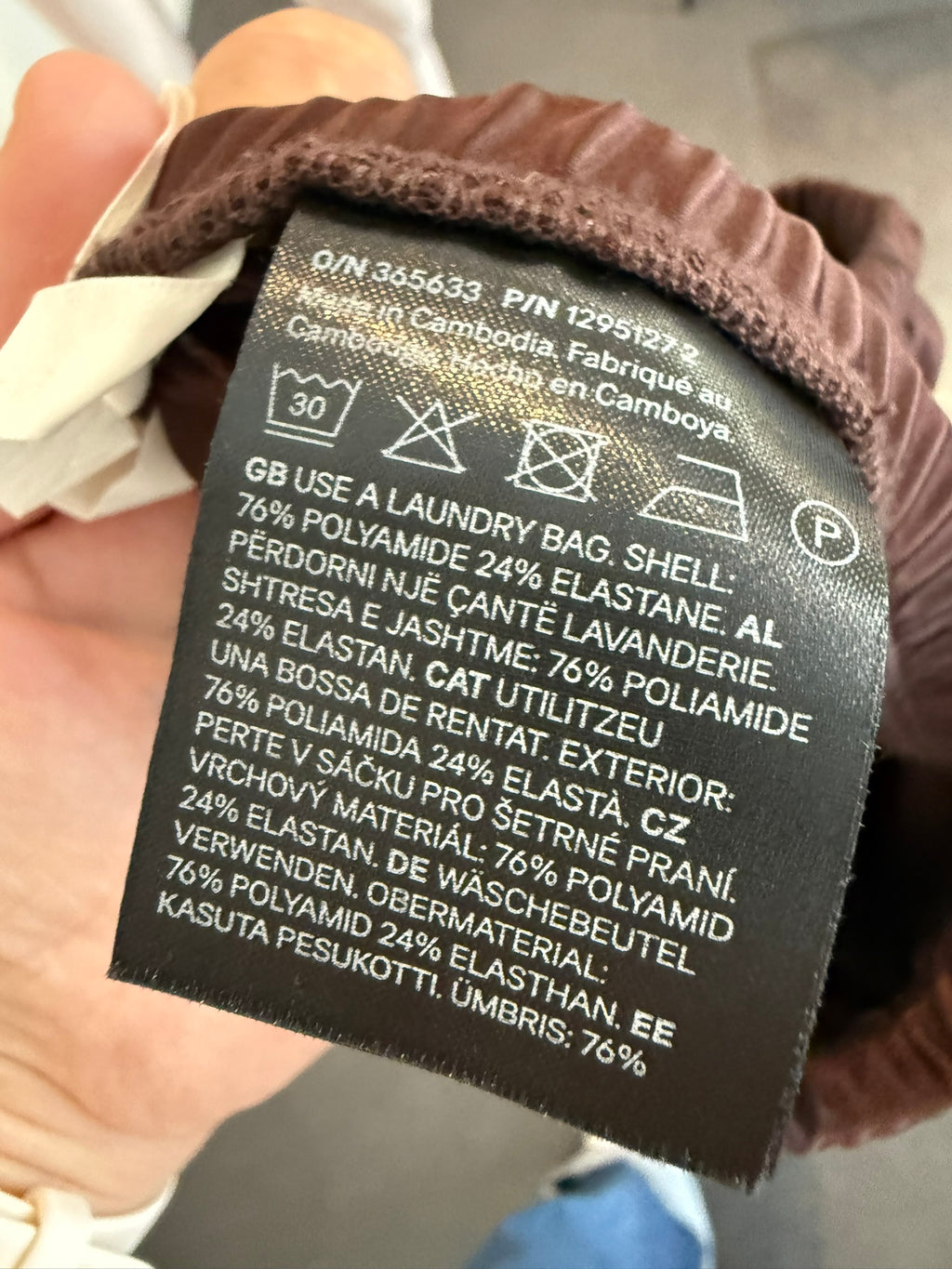 H&M - Rok - bruin, satijnlook, elastische tailleband - XS