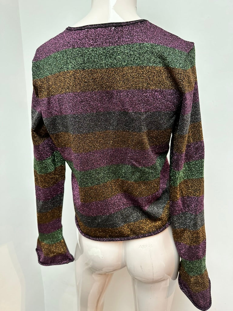 Zara knit trui met lurex maat L