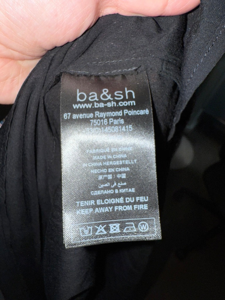 ba&sh - Jurk - all-over print, striksluiting, 3/4 mouw - S