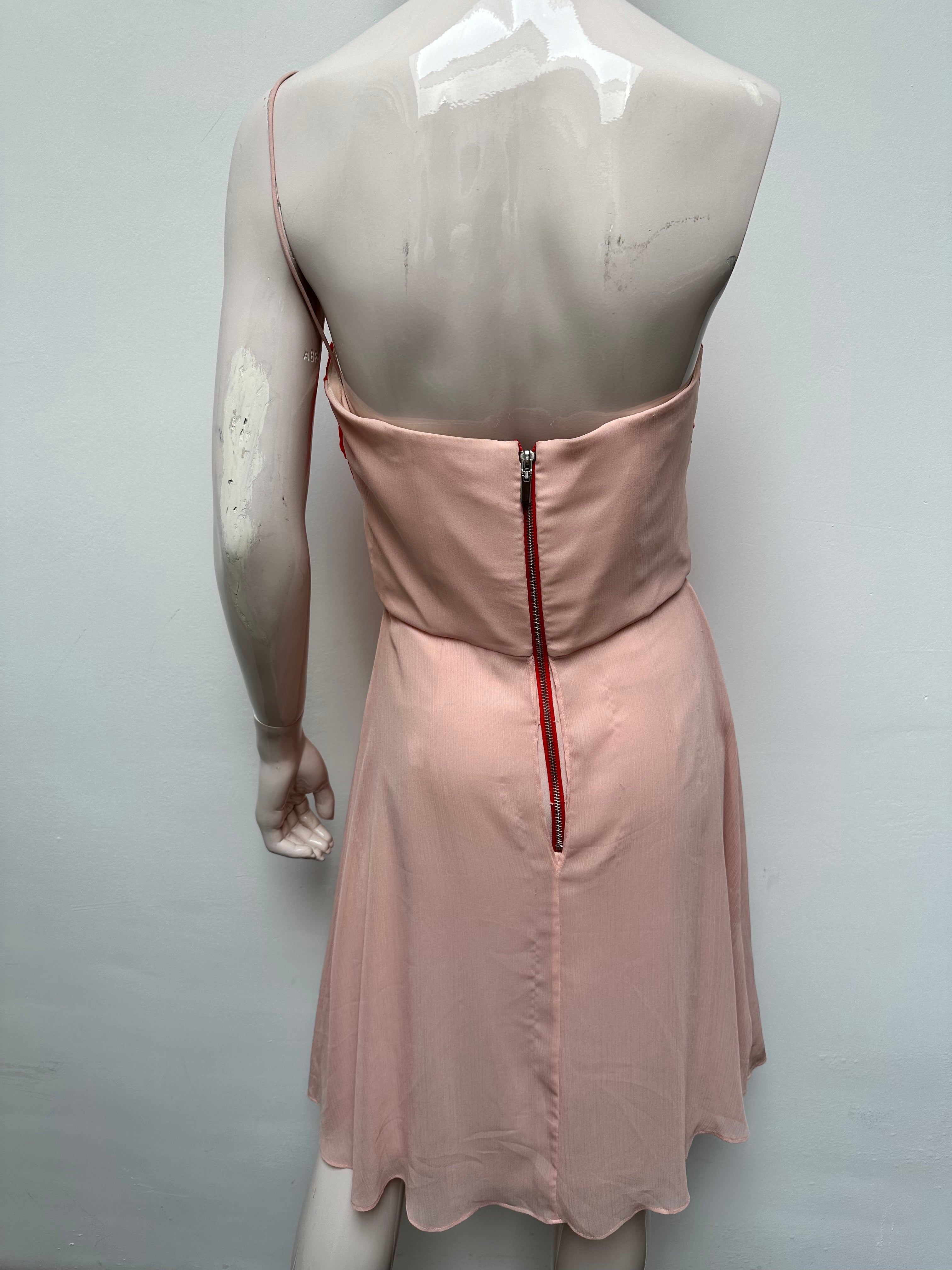 Erin Fetherston cocktailjurk roze/rood maat 6