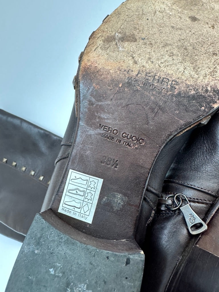 Gianfranco Ferré donkerbruine laarzen maat 38,5