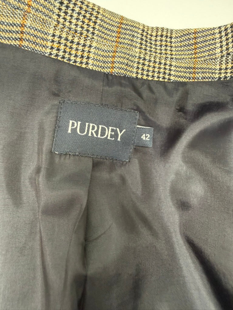 Purdey Blazer maat 42 Bruin met een ruitpatroon