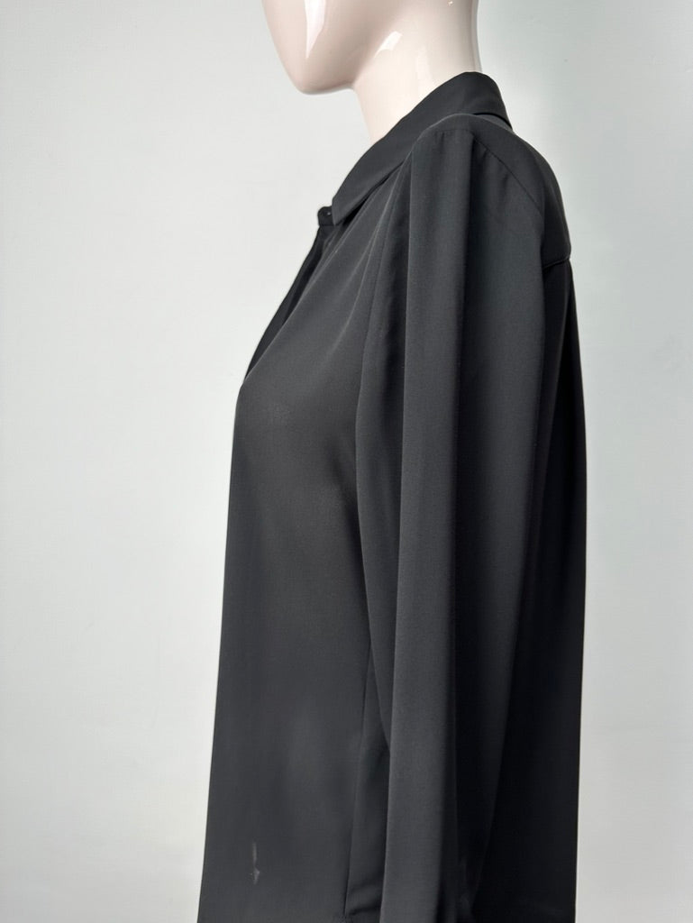Dante6 - Blouse - zwart, doorknoopsluiting, lange mouwen - 36