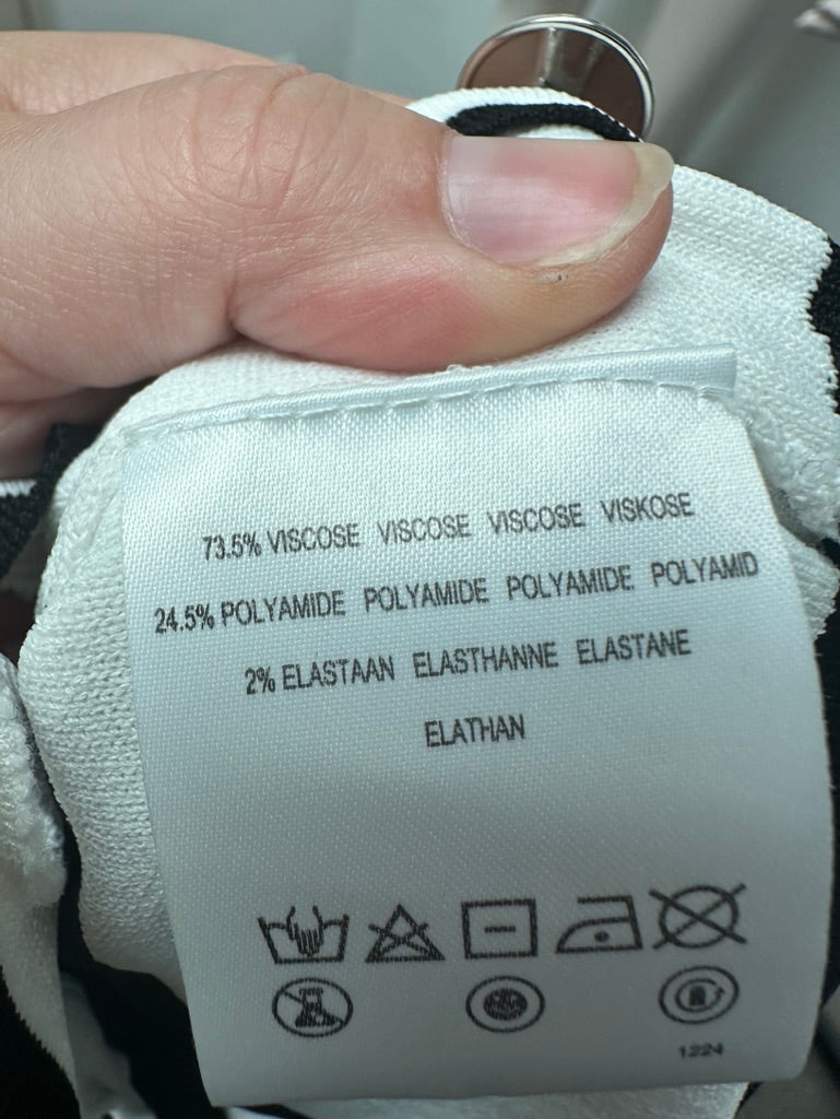 Caroline Biss vest in wit/zwart maat 36