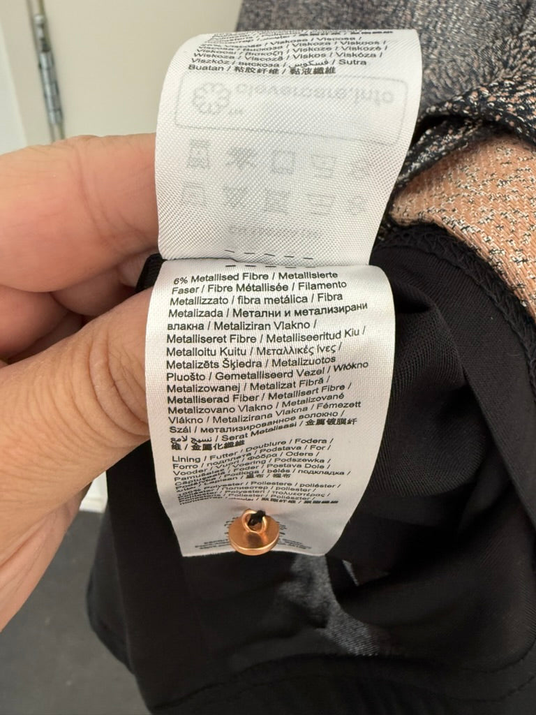 Esprit - Jurk - zwart/grijs, A-lijn, korte mouw - XS