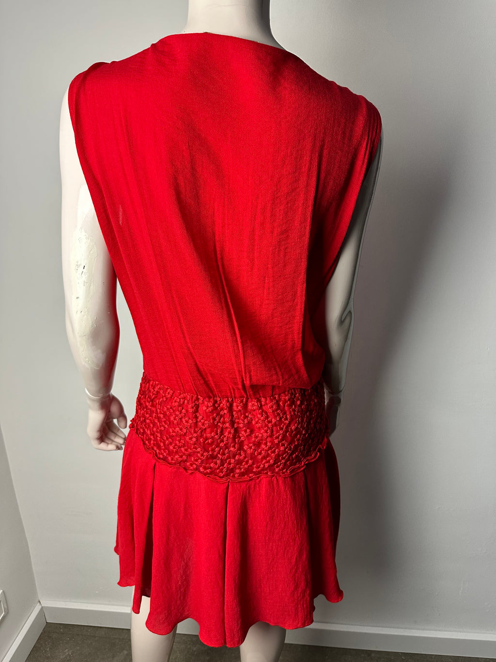 Maje rood jurkje maat 3