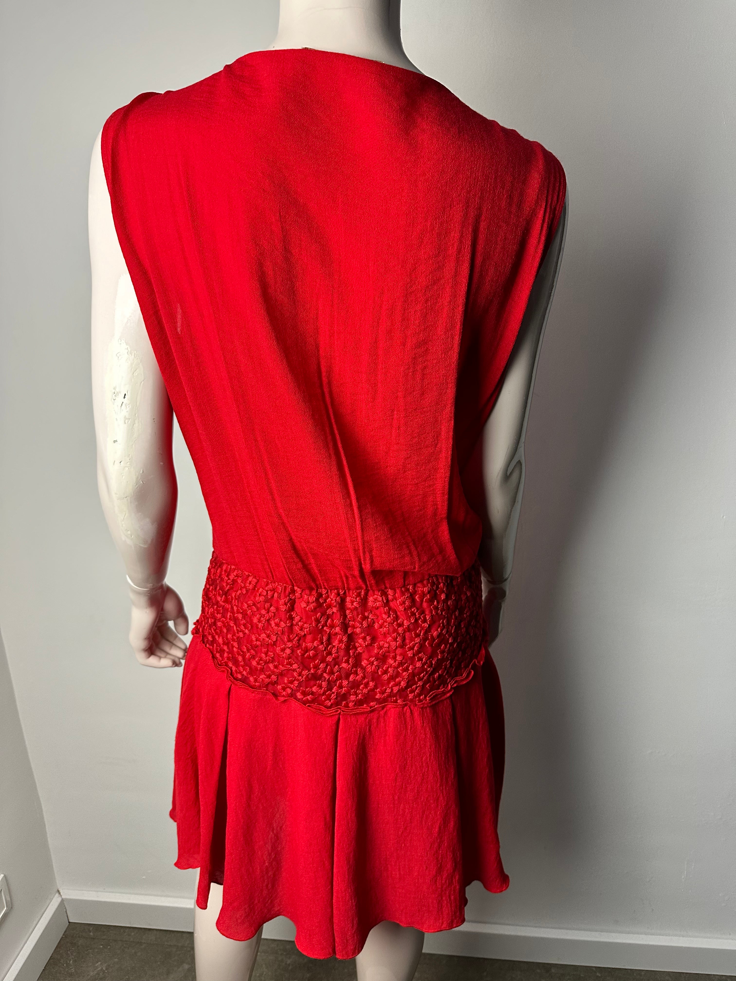 Maje rood jurkje maat 3