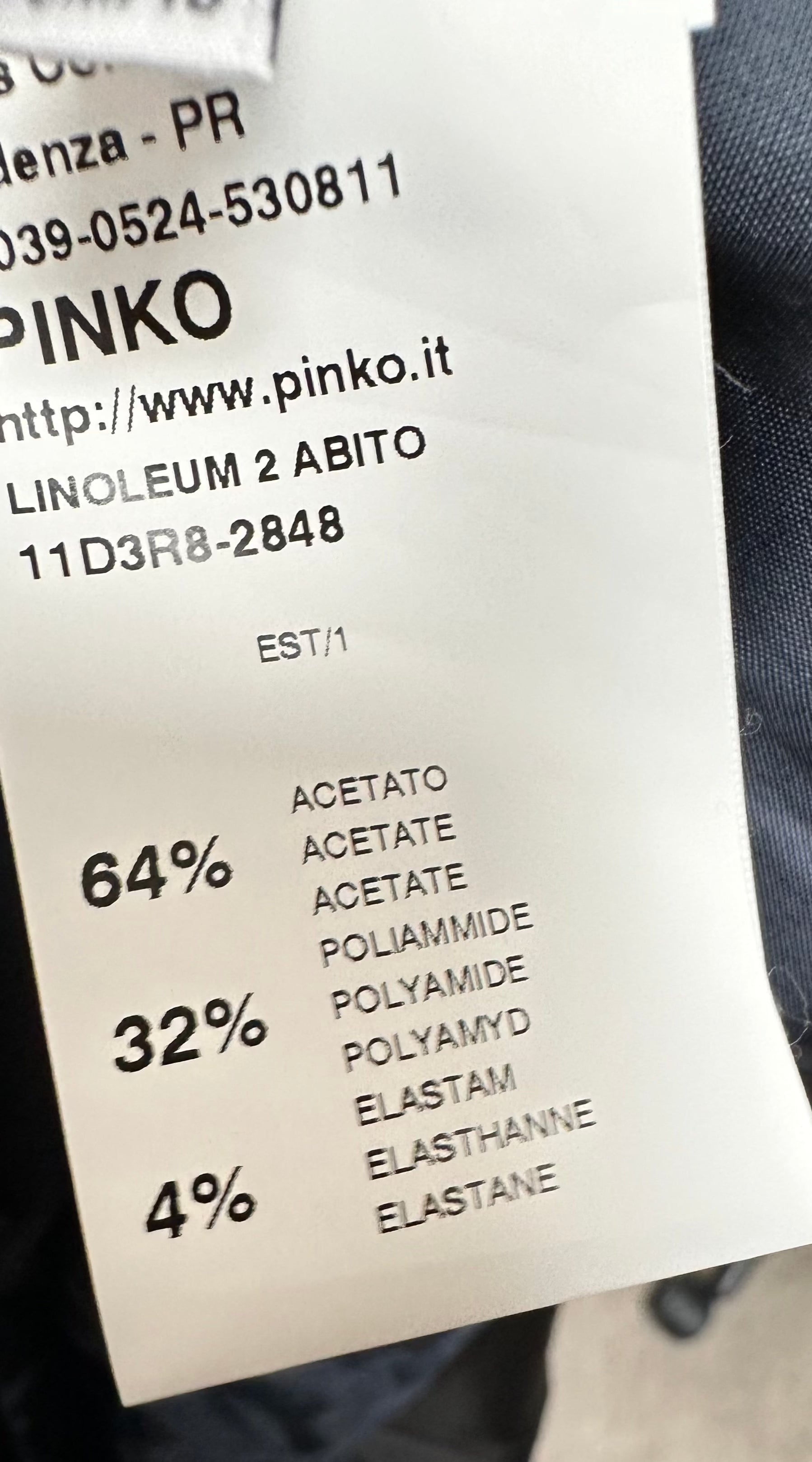 Pinko zwarte party dress asymmetrisch maat 38