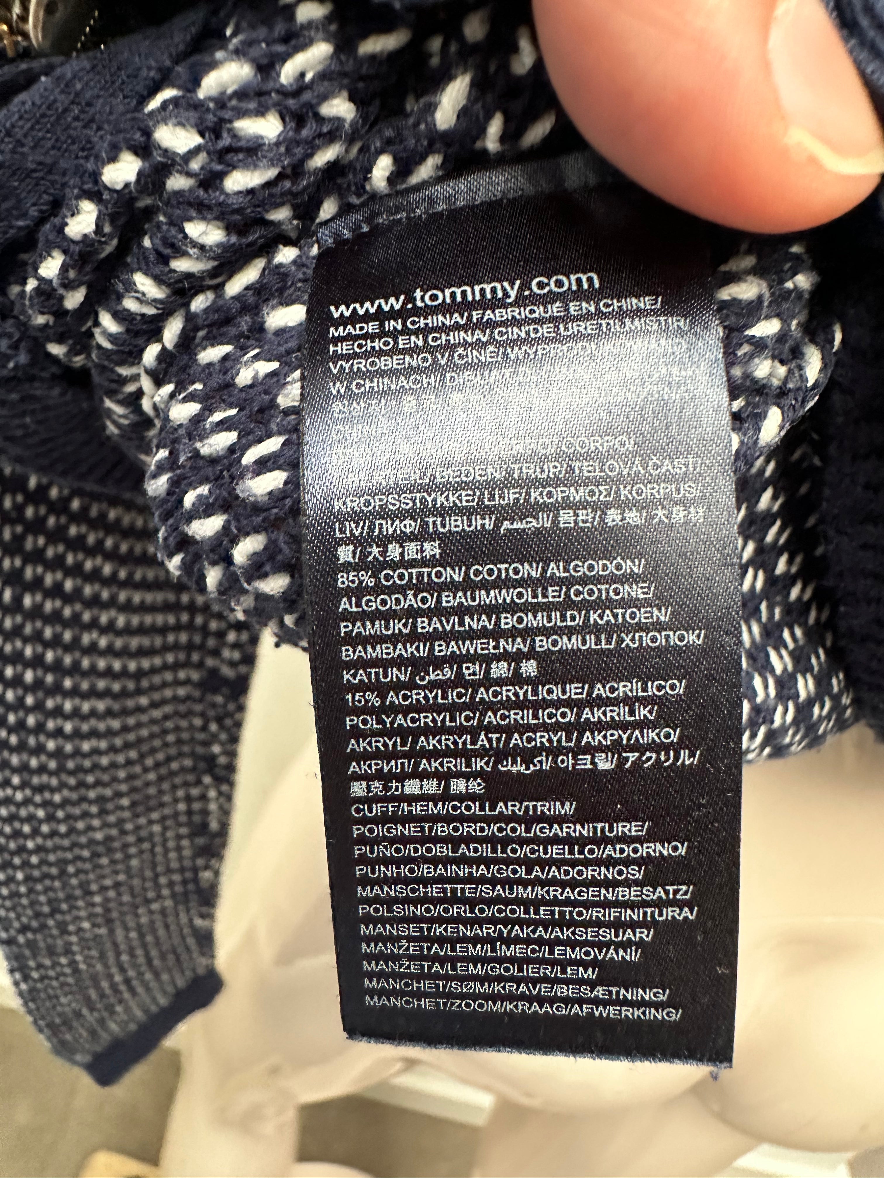 Tommy Hilfiger blauwe trui maat XS