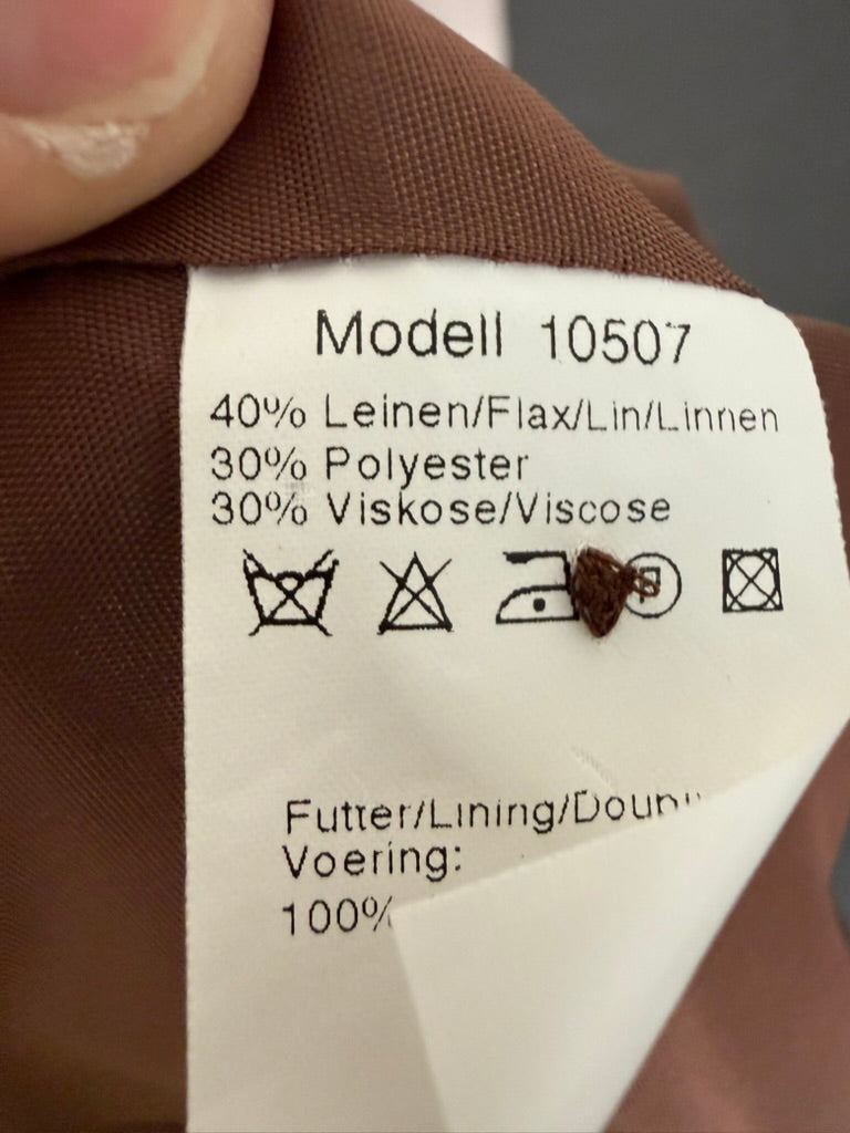 emine’ - Blazer - bruin, verborgen sluiting, opgestikte zakken - XXL