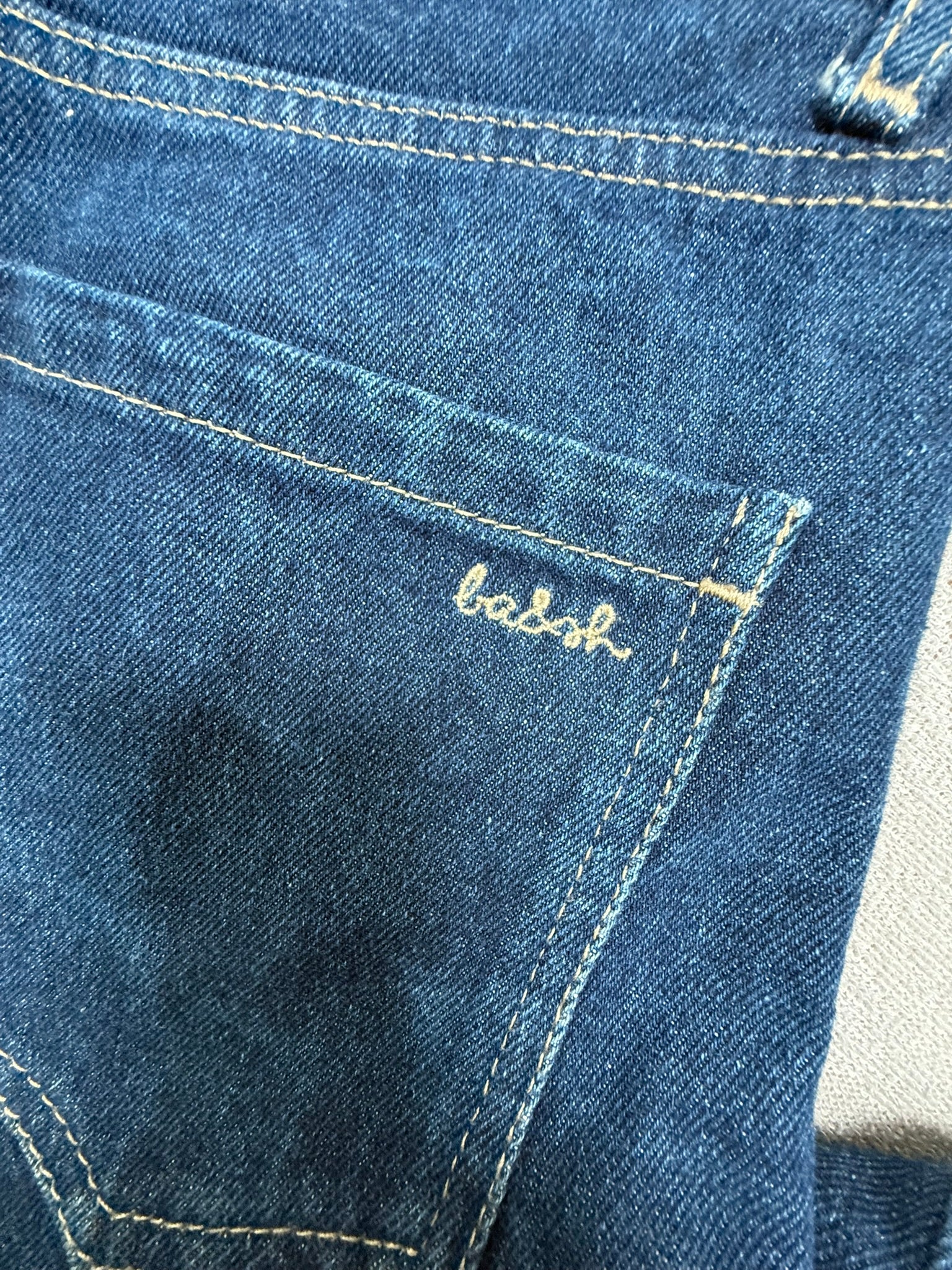 ba&sh jeans maat 1 – donkerblauwe straight fit denim - 100% katoen