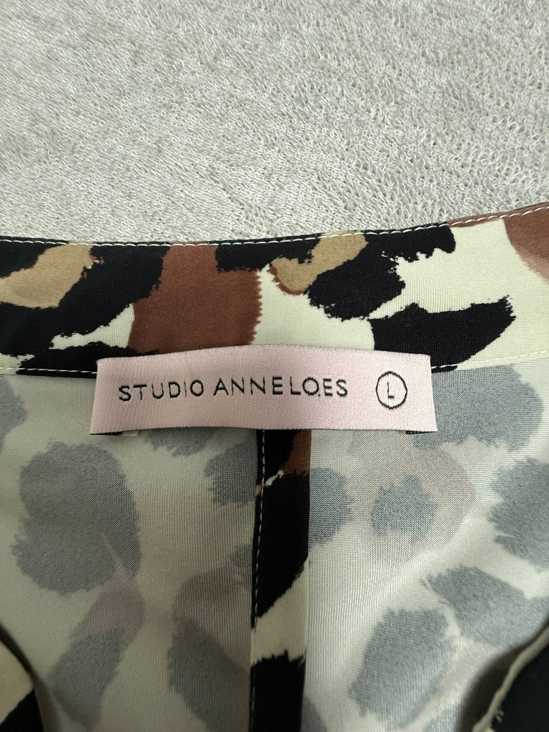 Studio Anneloes - Jurk - panterprint, V-hals, stretch
