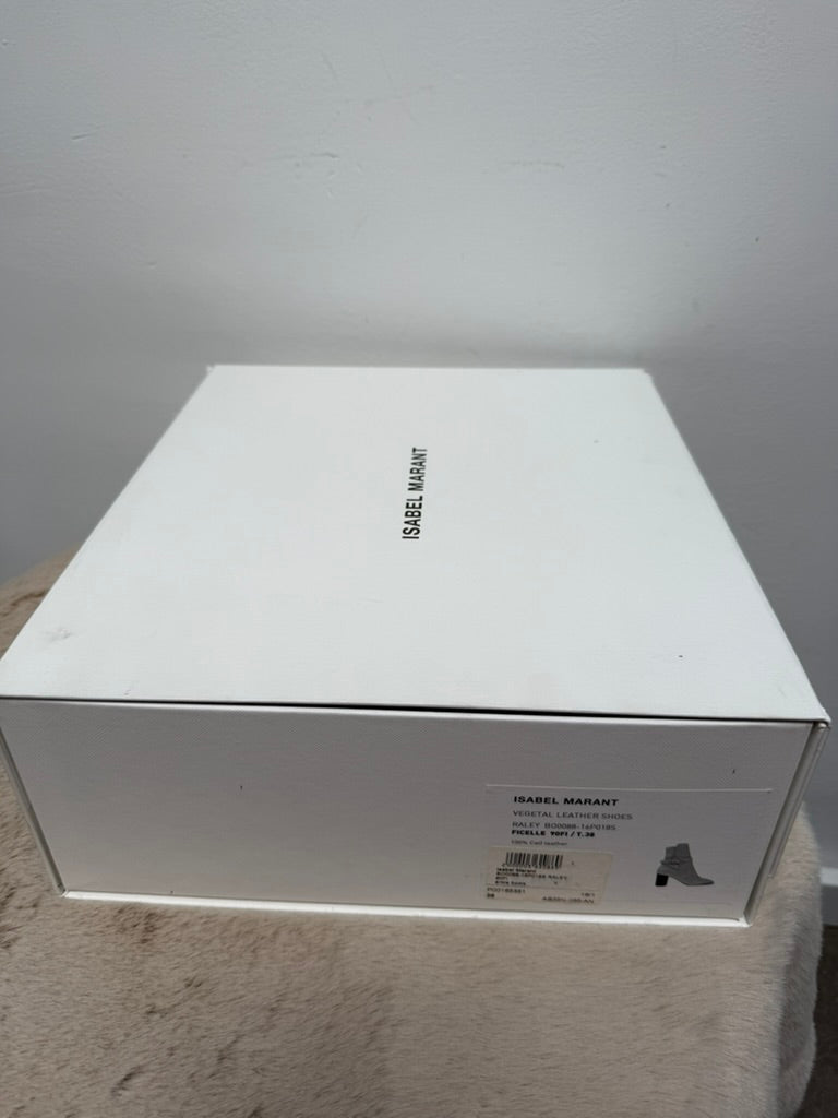 Isabel Marant - Enkellaars - bruin, blokhak, goudkleurige gesp
