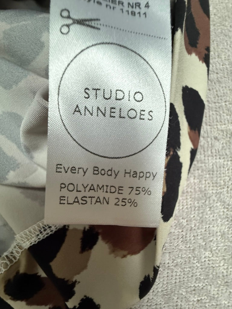 Studio Anneloes - Jurk - panterprint, V-hals, stretch