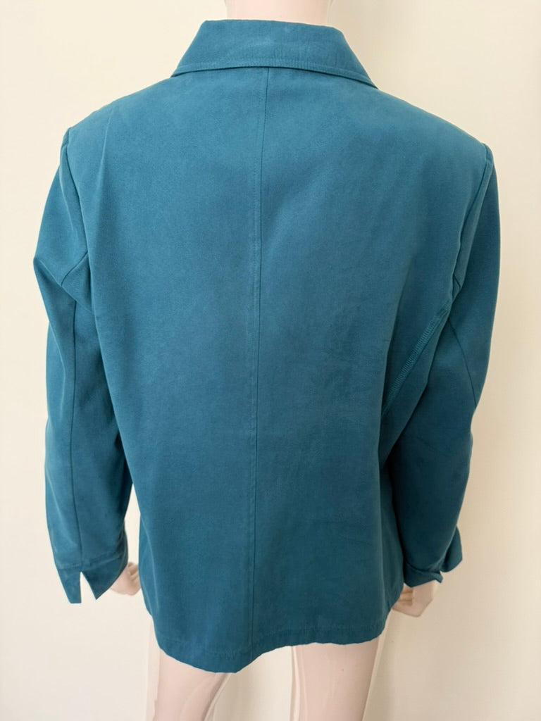 Erfo - Blazer - turquoise, reverskraag, drie knopen - XL