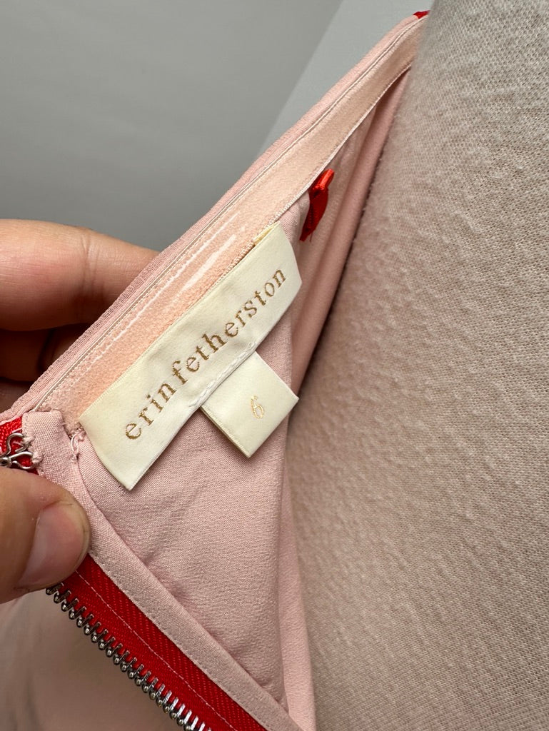 Erin Fetherston cocktailjurk roze/rood maat 6