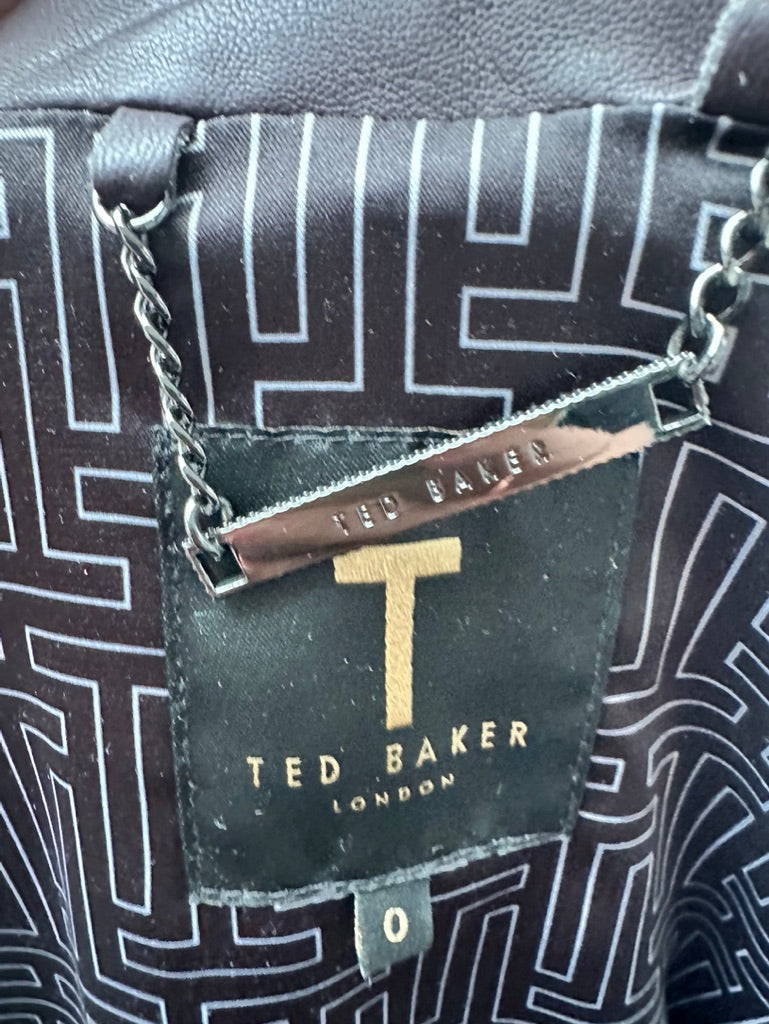 Ted Baker paars vegan leather jack maat 0