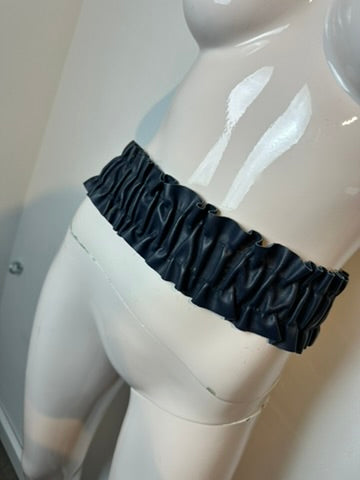 Vintage riem maat 80 donkerblauw