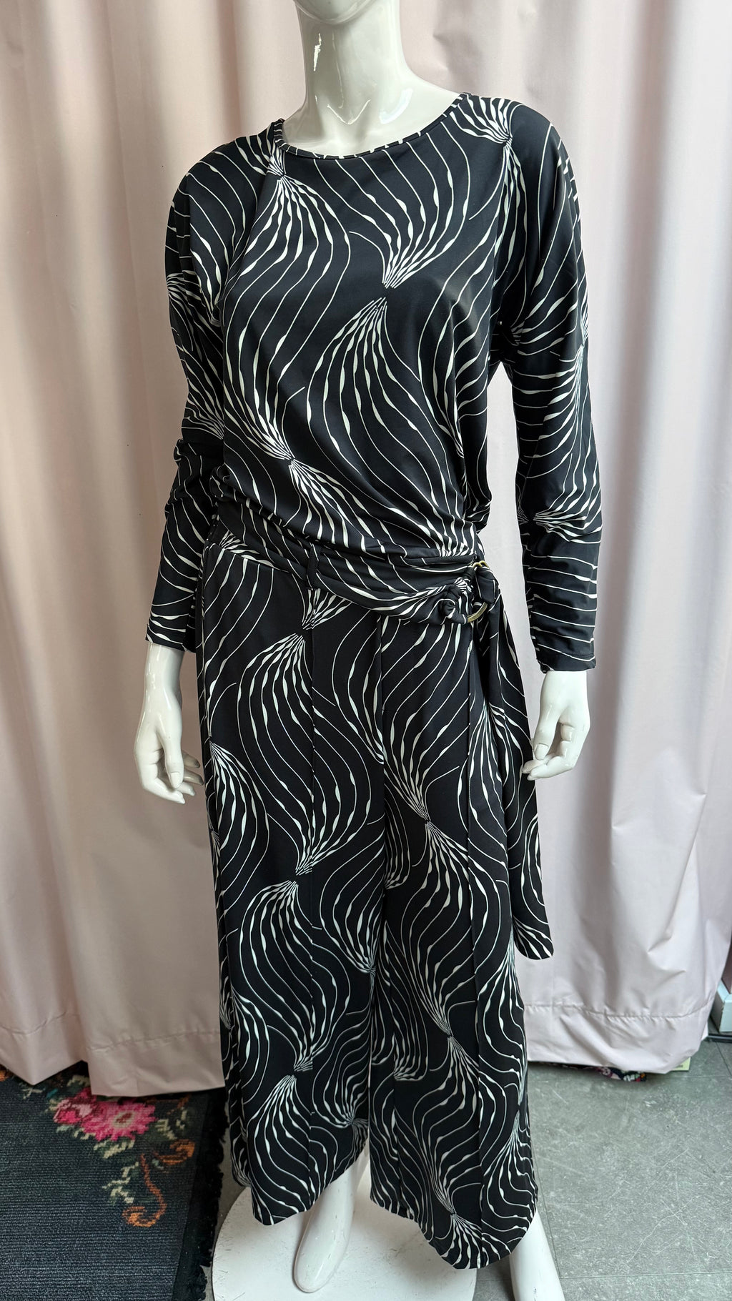 K-design Jumpsuit maat M Zwart en beige